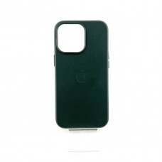 Чехол leather case (MagSafe) green