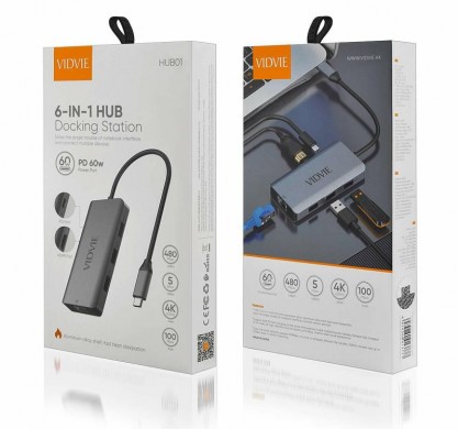 Переходник HUB VIDVIE 6 in 1