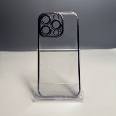 Чехлы Прозрачные/ с фиолетовой окантовкой 